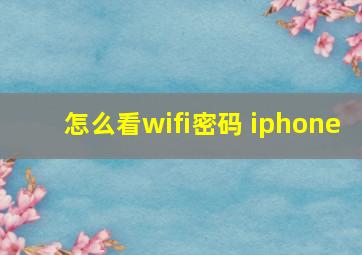 怎么看wifi密码 iphone